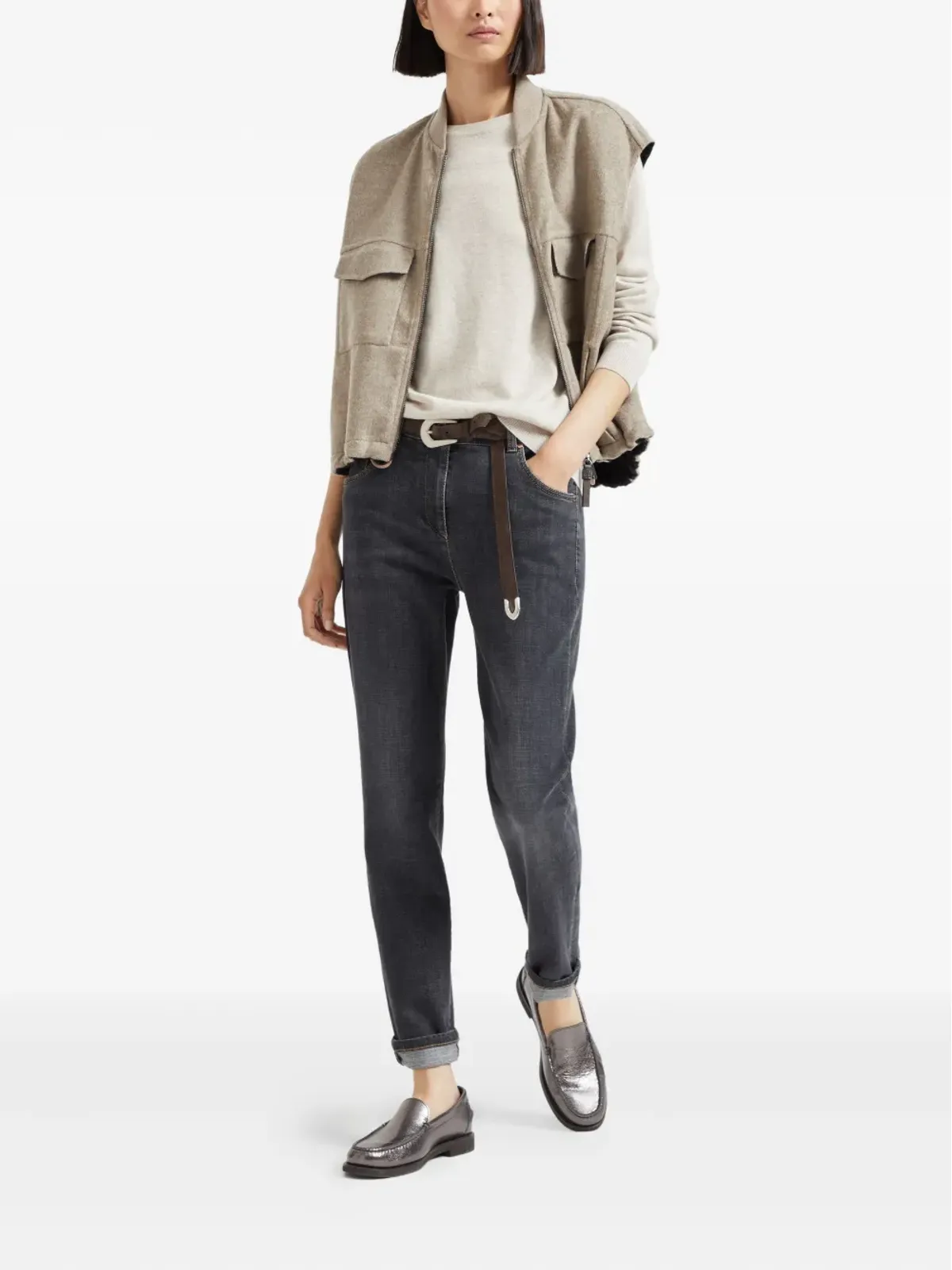 Brunello Cucinelli カシミヤフィットセーター - 画像2