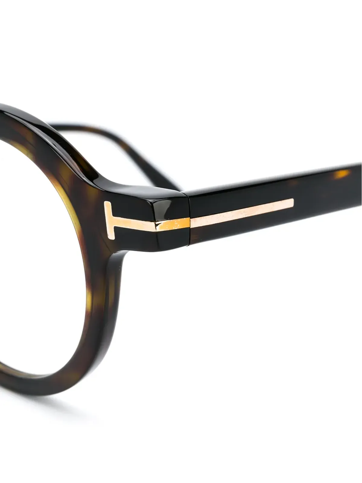 TOM FORD Eyewear 丸型フレーム眼鏡 - ブラウン - 画像3