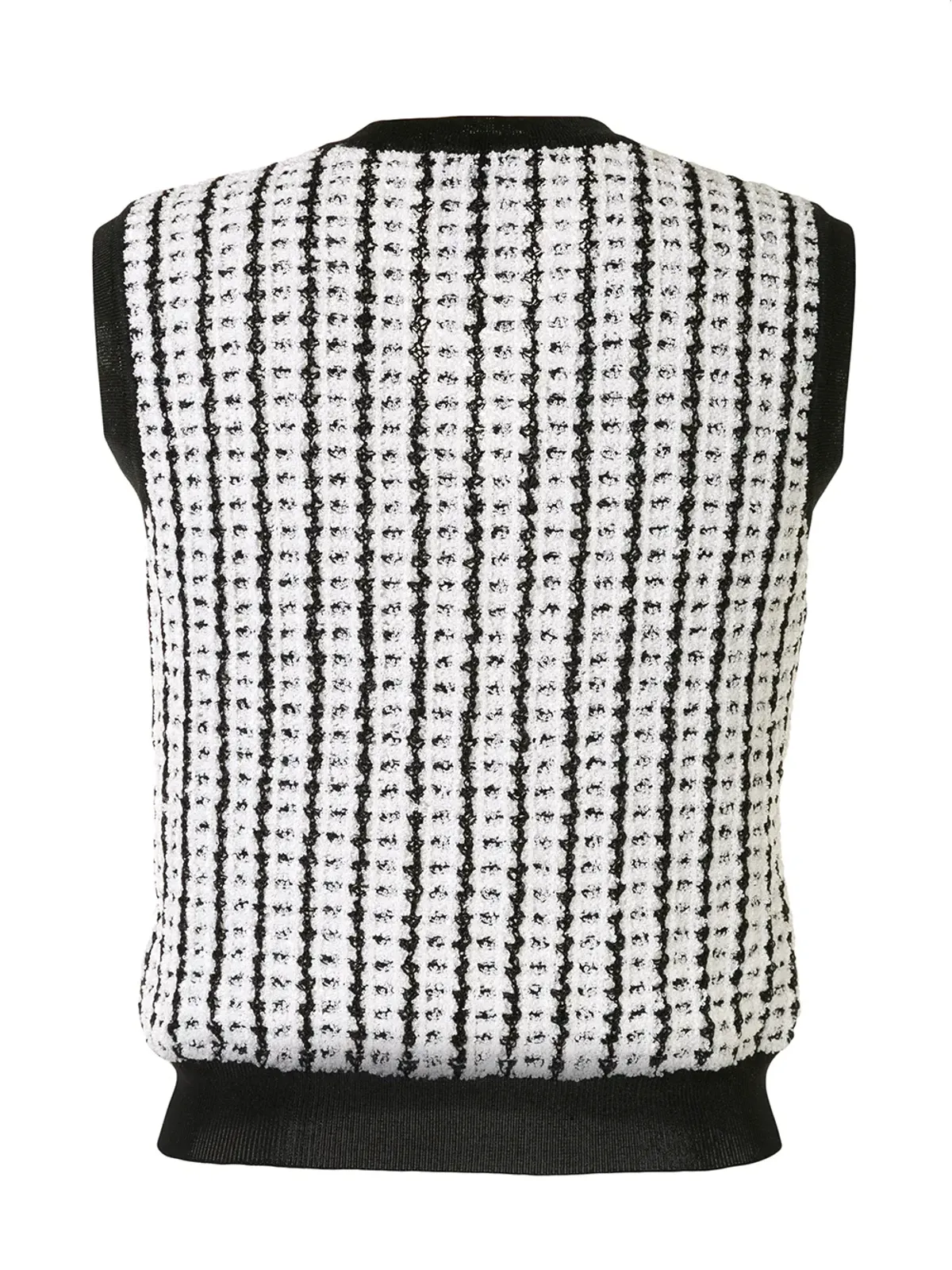 CHANEL Pre-Owned 1997 bouclé knitted vest - Black - 画像2