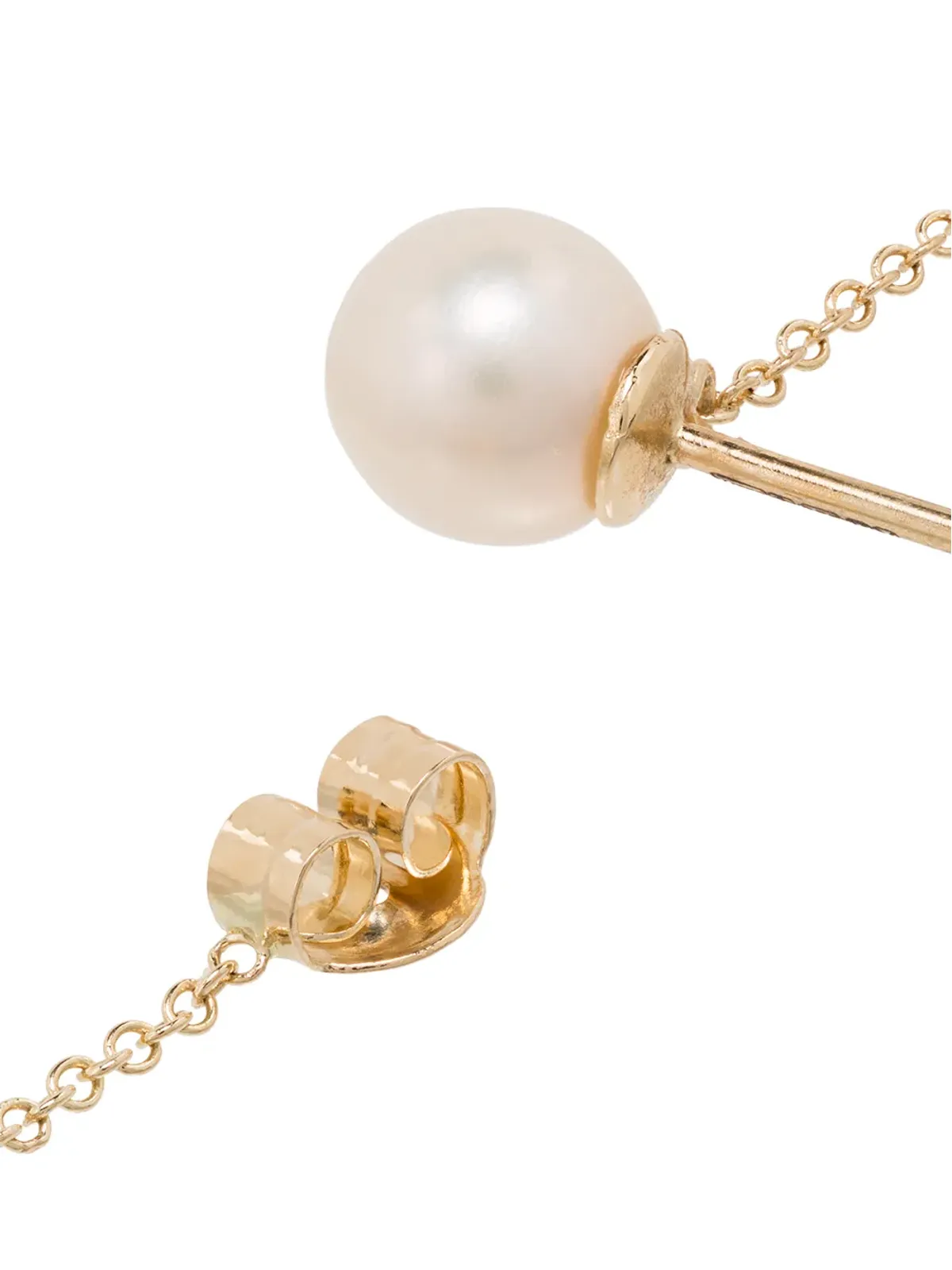 Mateo 14Kゴールド パールチェーン ピアス - 画像3