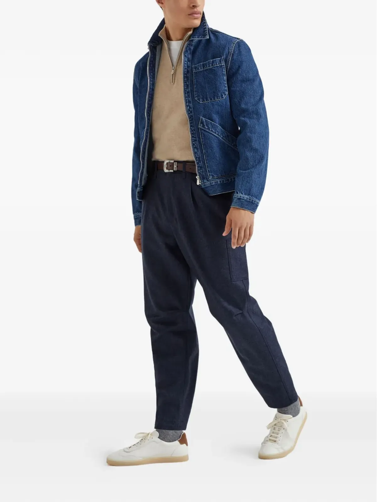 Brunello Cucinelli ハイネックジップフロントスウェット - 画像2