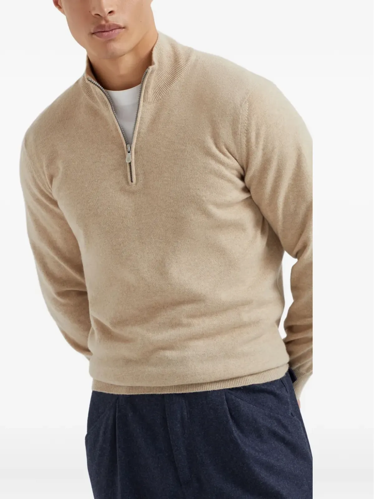 Brunello Cucinelli ハイネックジップフロントスウェット - 画像3