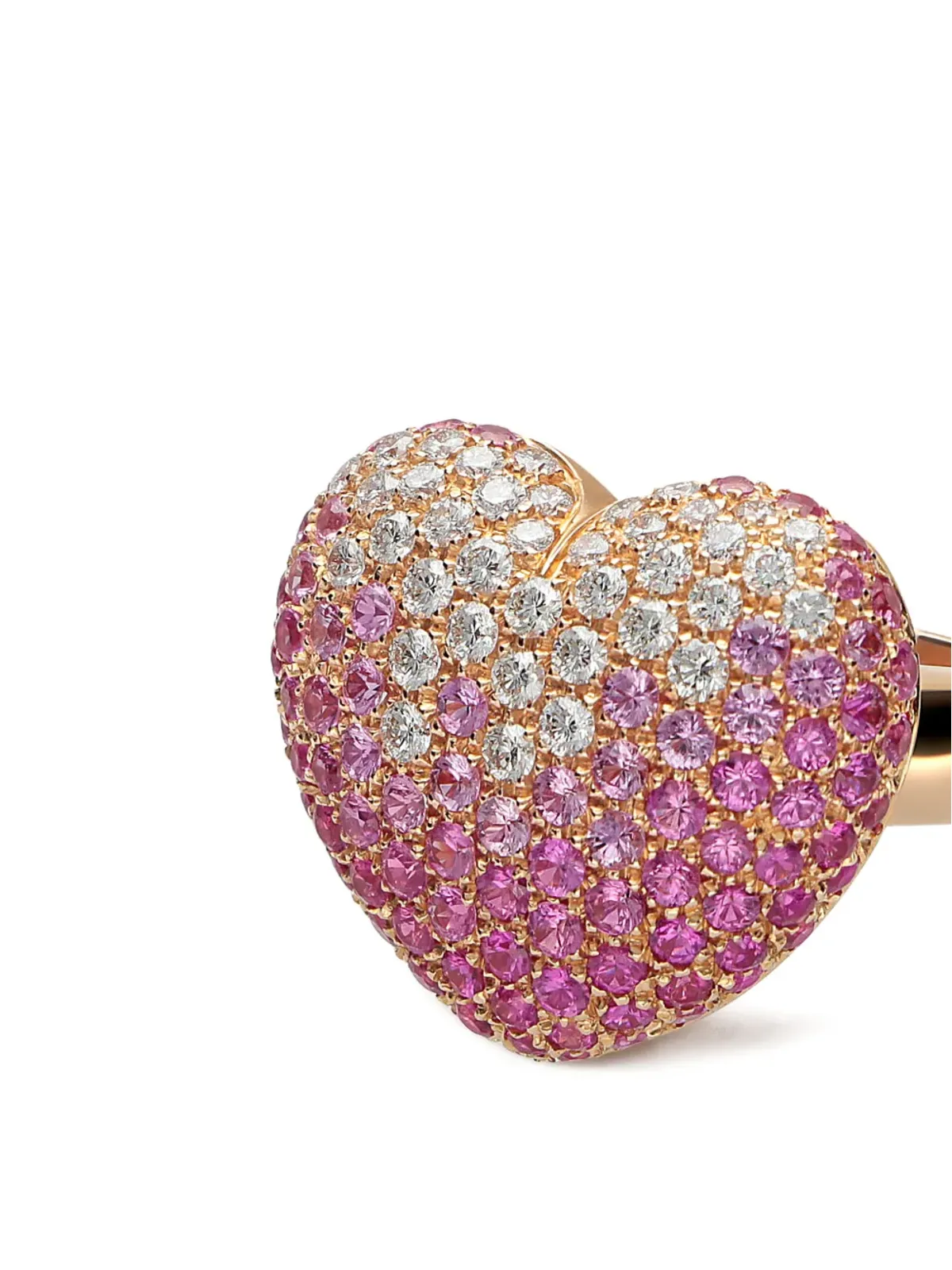LEO PIZZO 18K rose gold Amore diamond and sapphire ring - Pink - 画像3