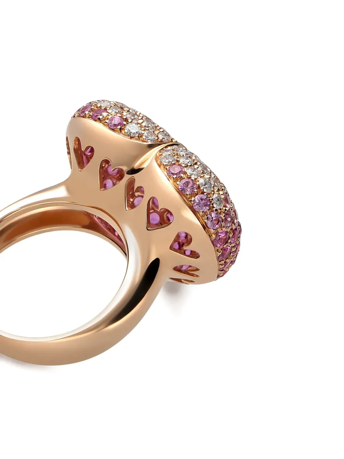 LEO PIZZO 18K rose gold Amore diamond and sapphire ring - Pink - 画像4