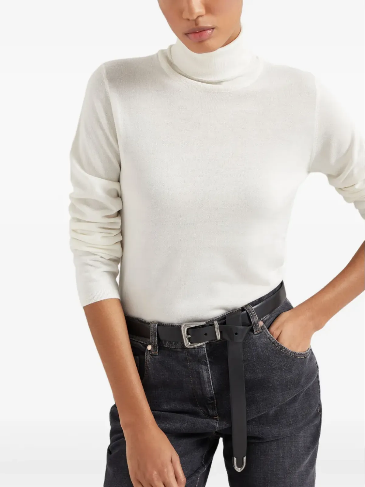 Brunello Cucinelli ロングスリーブTシャツ - White - 画像4
