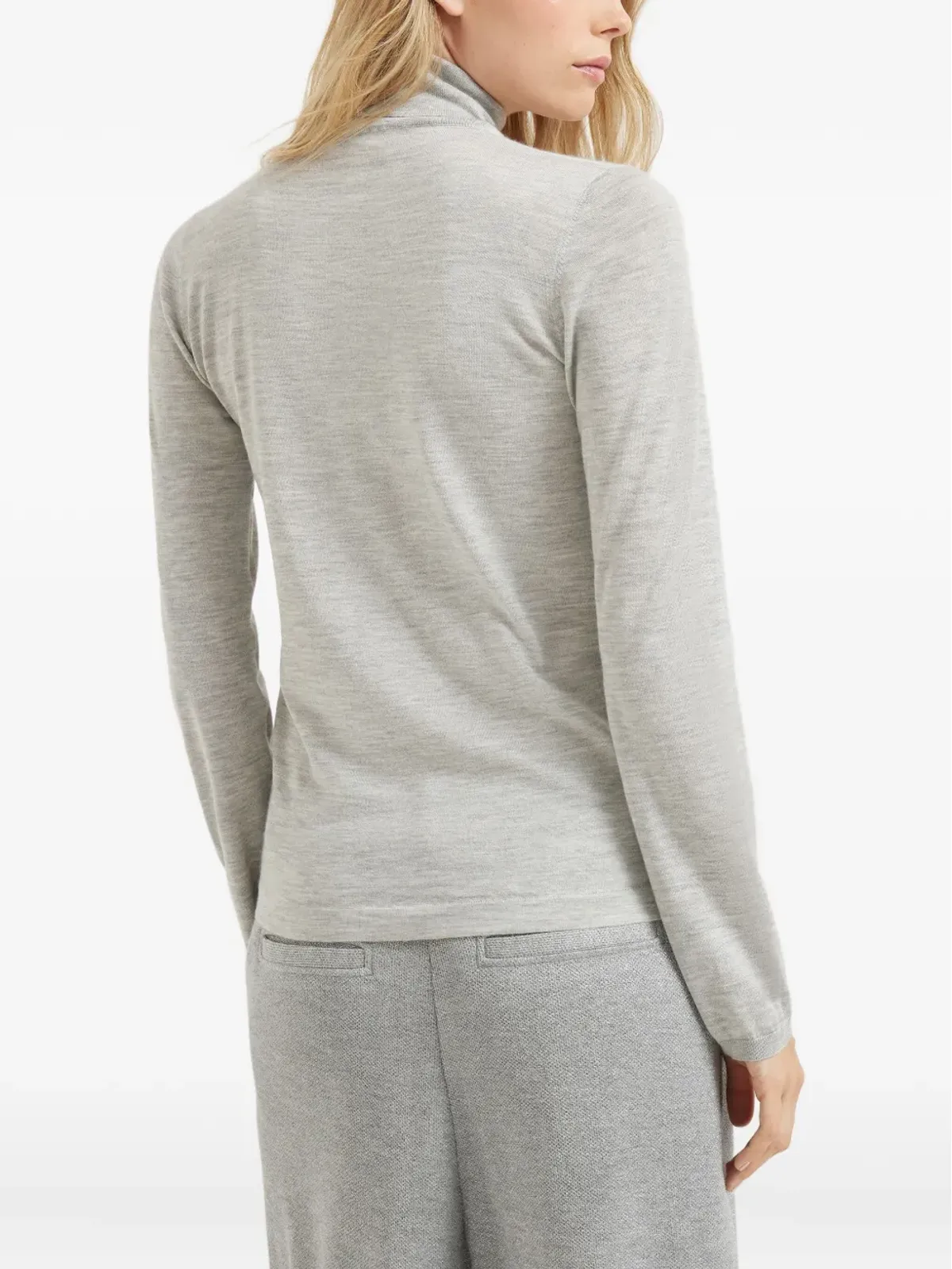 Brunello Cucinelli ロールネック細編みニットセーター - グレー - 画像4