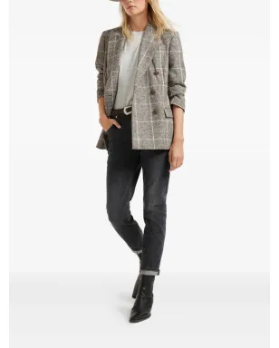 Brunello Cucinelli ラメ混紡ニットTシャツ - グレー - サムネイル2