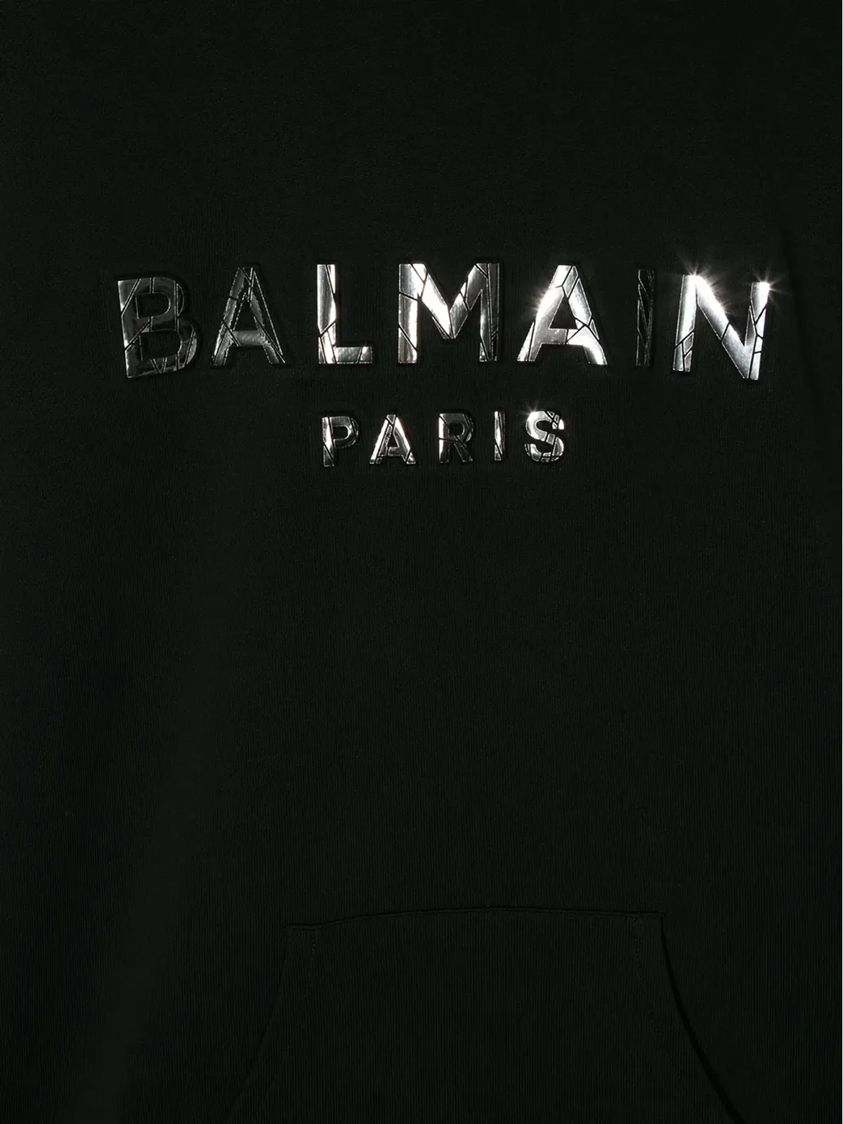 Balmain Kids TEEN ミラーロゴフーディ ブラック - 画像3