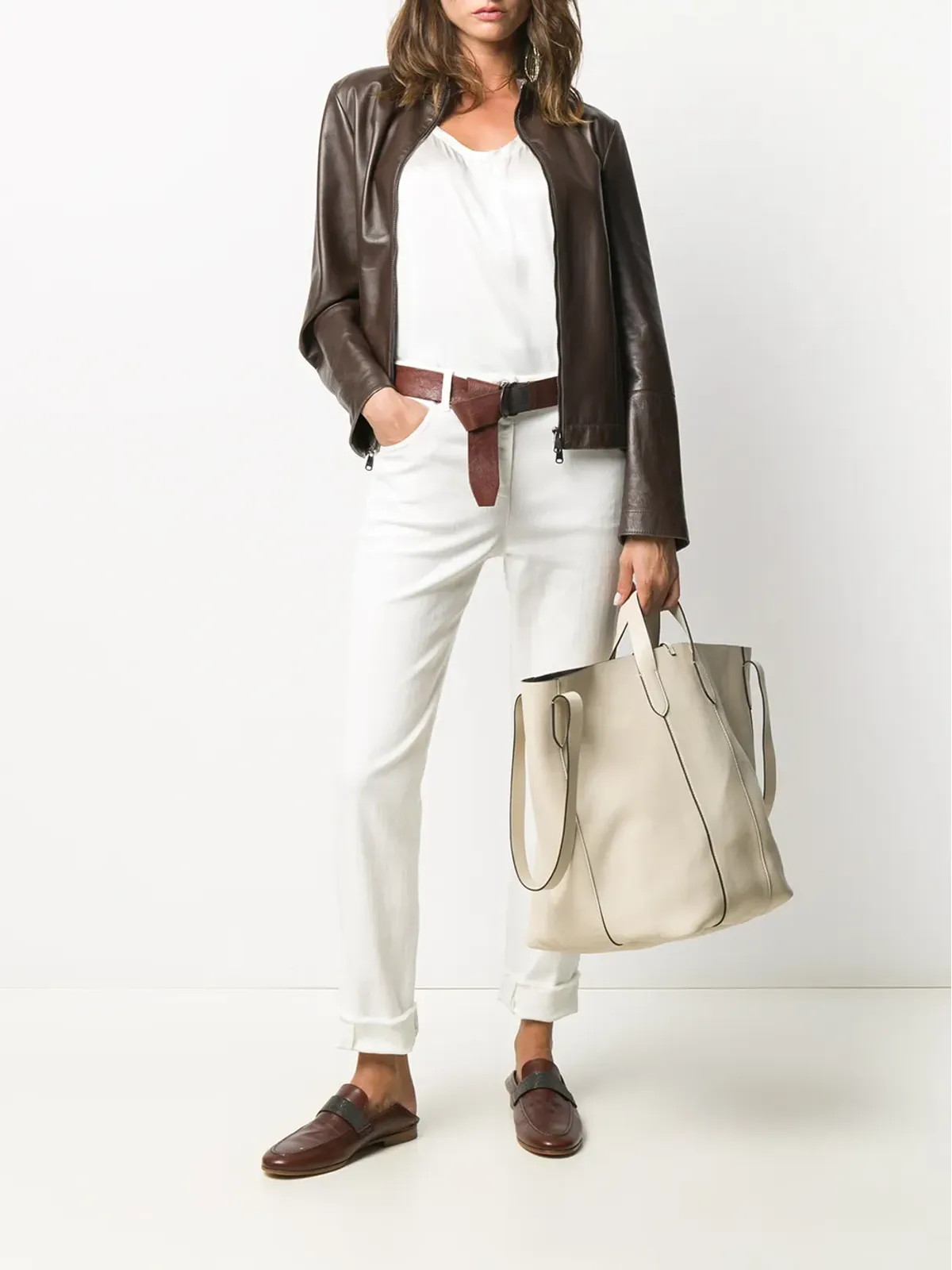 Brunello Cucinelli スクープネック ノースリーブトップ - 画像2