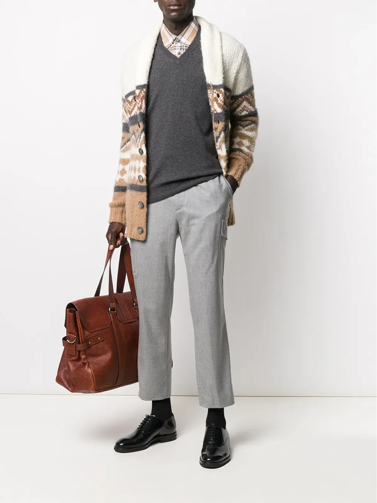Brunello Cucinelli クロップドパンツ - Grey - 画像2