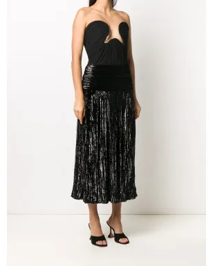 Saint Laurent リュレックスベルベット ビスチェドレス - サムネイル3