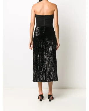 Saint Laurent リュレックスベルベット ビスチェドレス - サムネイル4