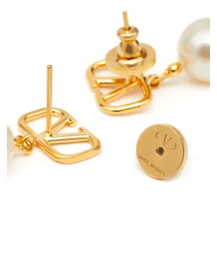 Valentino Garavani VLogo Signature パールドロップピアス - ゴールド - サムネイル5