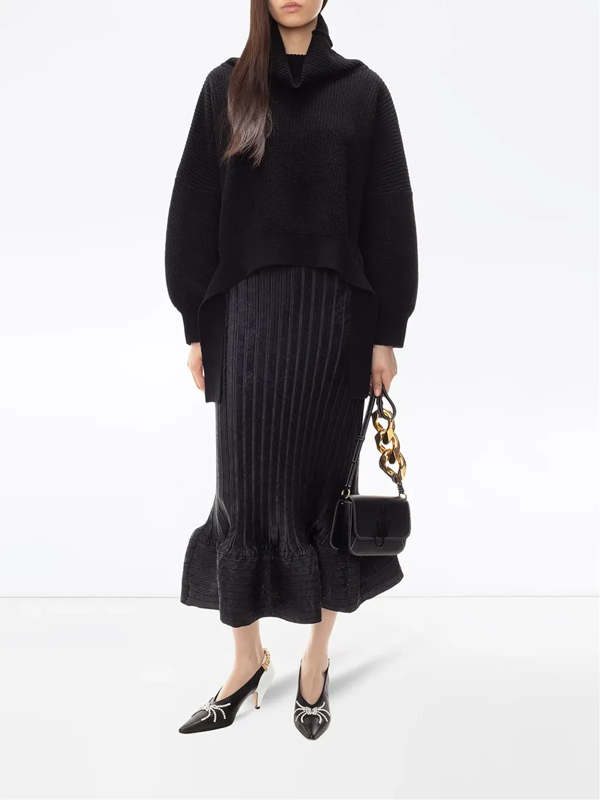 JW Anderson チェーン・アンカー クロスボディバッグ - ブラック - 画像2