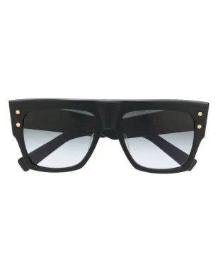 Balmain Eyewear グラデーションティント サングラス - ブラック - サムネイル1