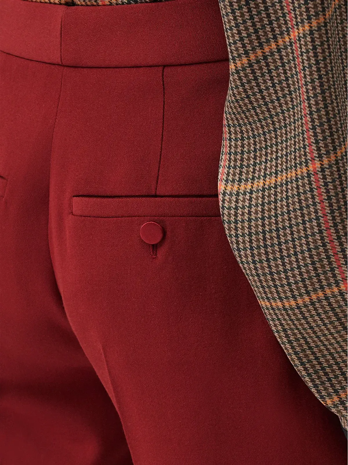 Burberry ハイウェスト サイドストライプパンツ - 画像5