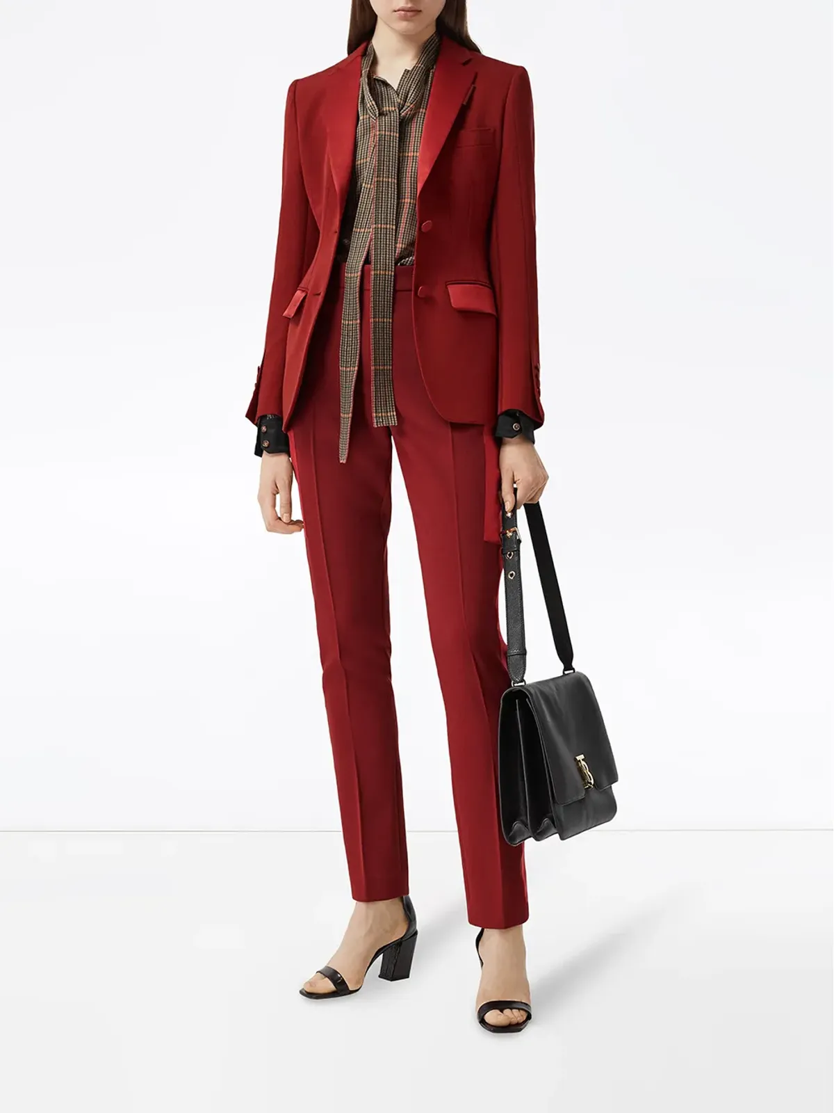 Burberry ハイウェスト サイドストライプパンツ - 画像2