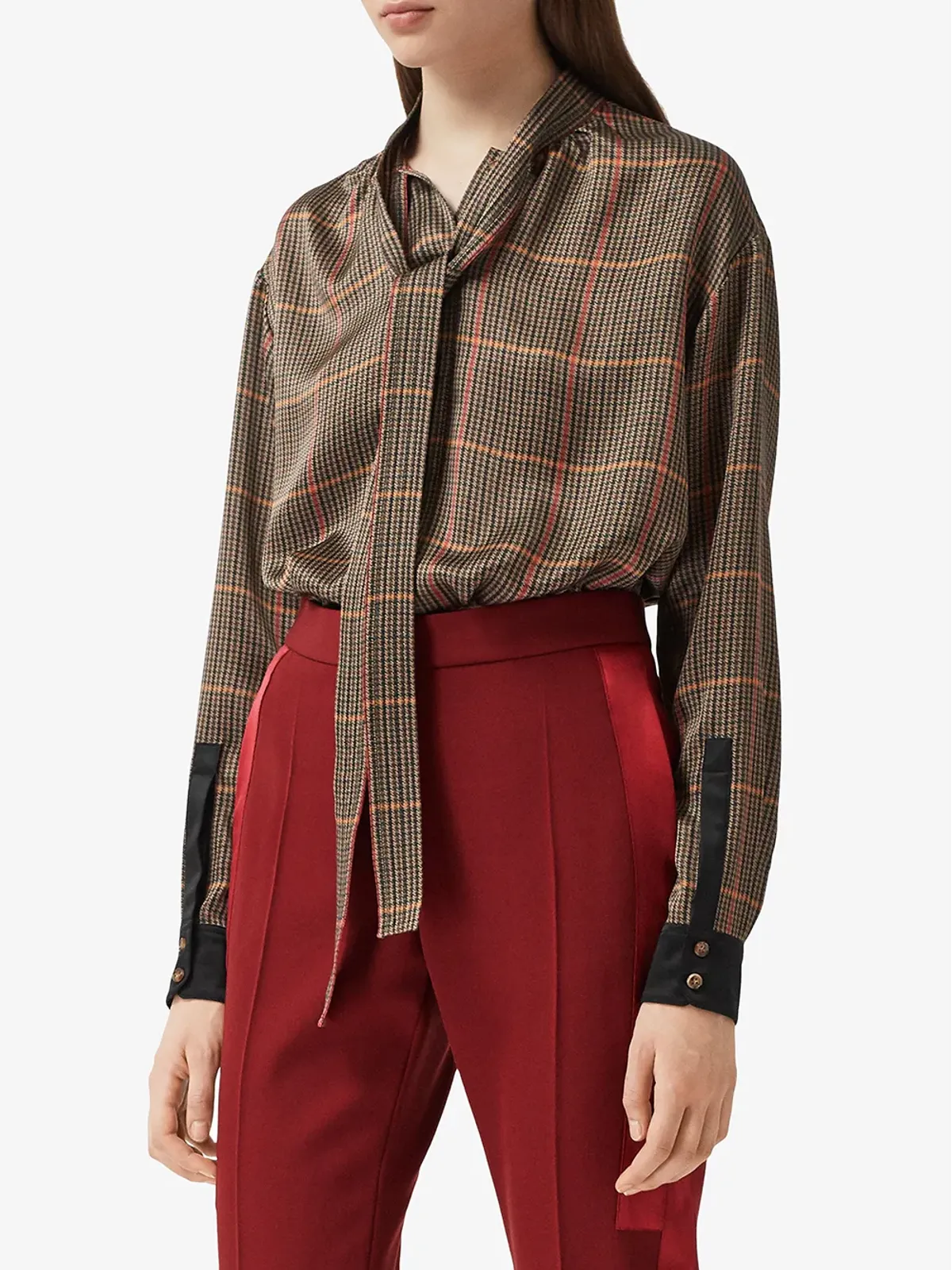 Burberry ハイウェスト サイドストライプパンツ - 画像3