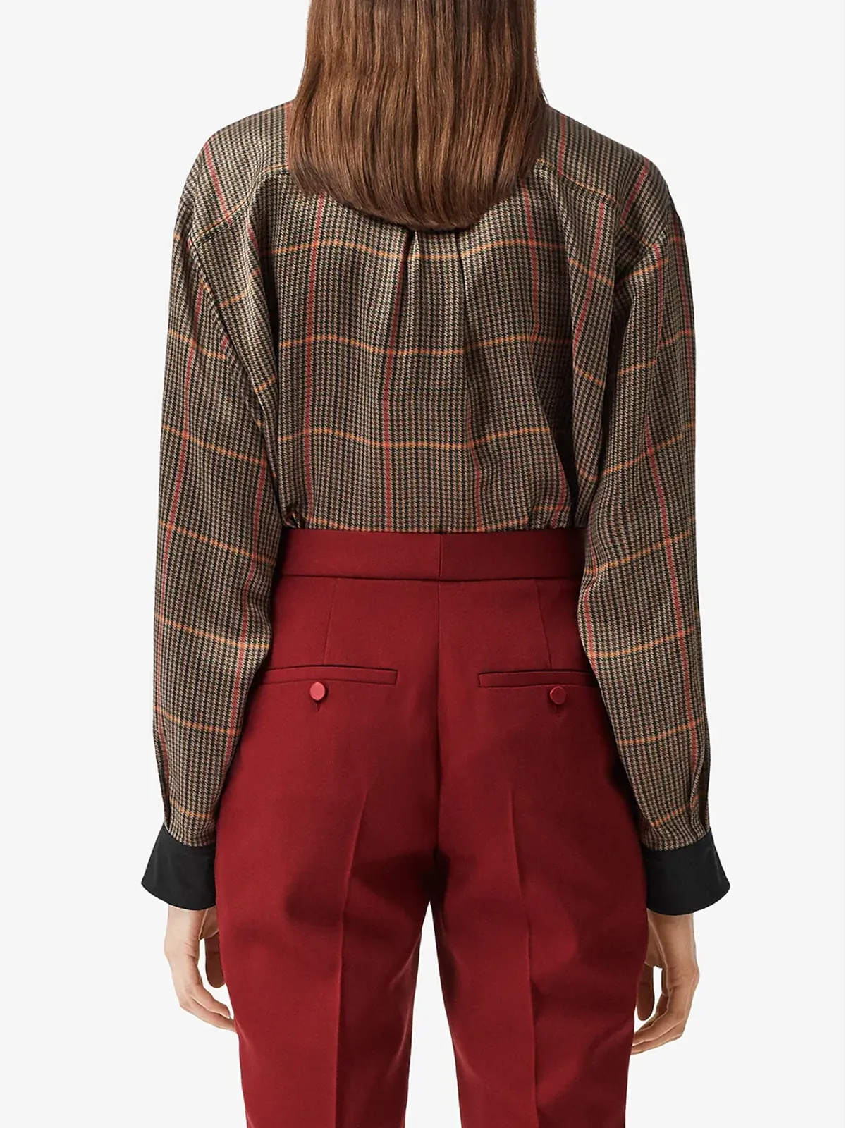 Burberry ハイウェスト サイドストライプパンツ - 画像4