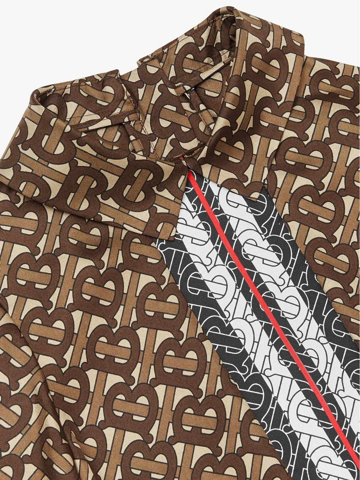 Burberry Kids モノグラムロゴプリント絹のドレス - 画像4