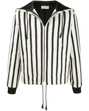 Saint Laurent 縦ストライプジップジャケット - White - サムネイル1