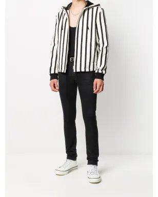 Saint Laurent 縦ストライプジップジャケット - White - サムネイル2