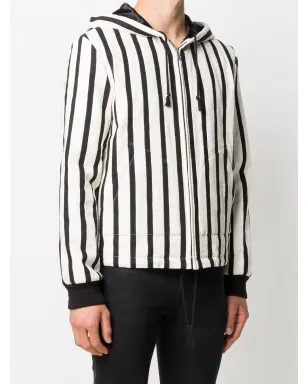 Saint Laurent 縦ストライプジップジャケット - White - サムネイル3
