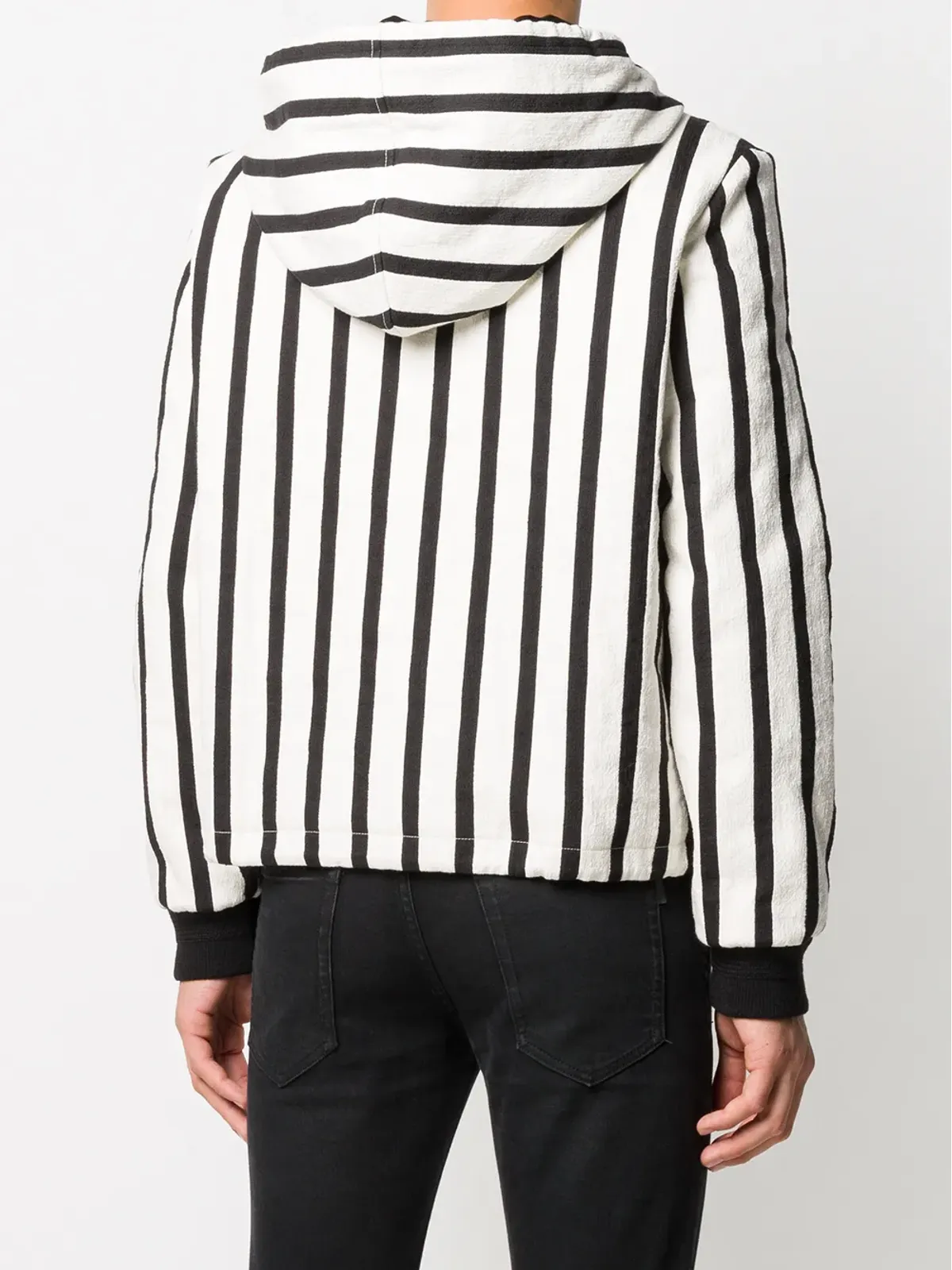 Saint Laurent 縦ストライプジップジャケット - White - 画像4