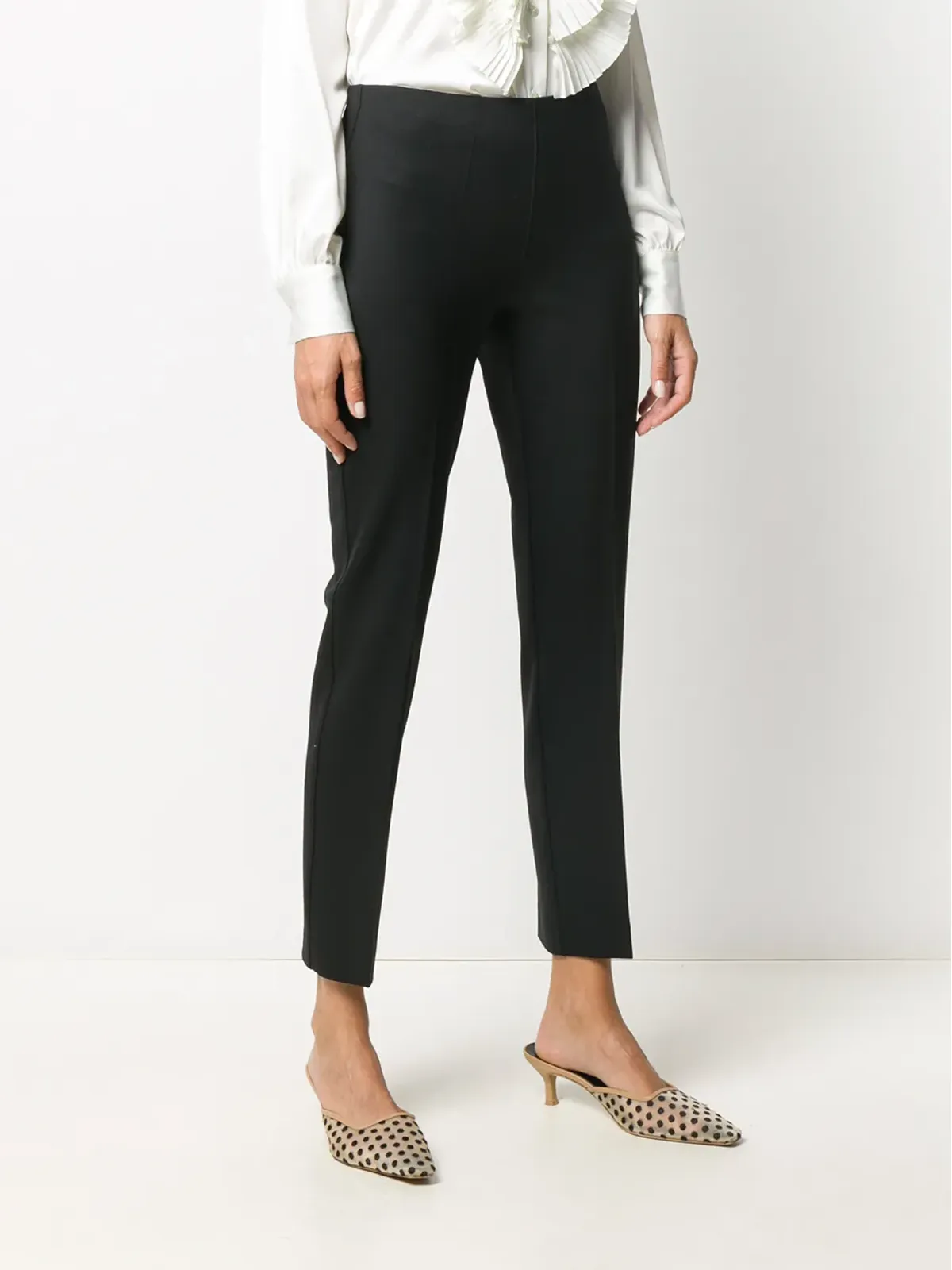 P.A.R.O.S.H. slim fit cropped trousers - Black - 画像3