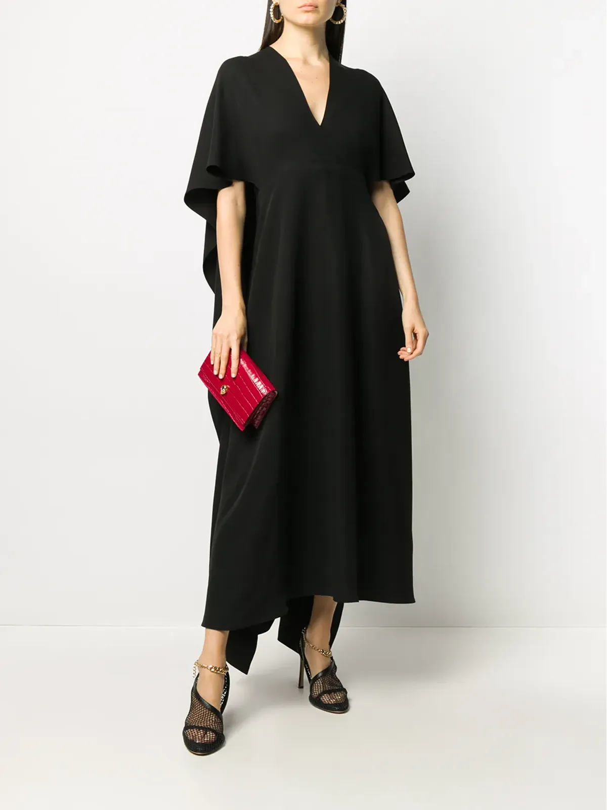 Valentino Garavani ルーズフィット ミディドレス ブラック - 画像2