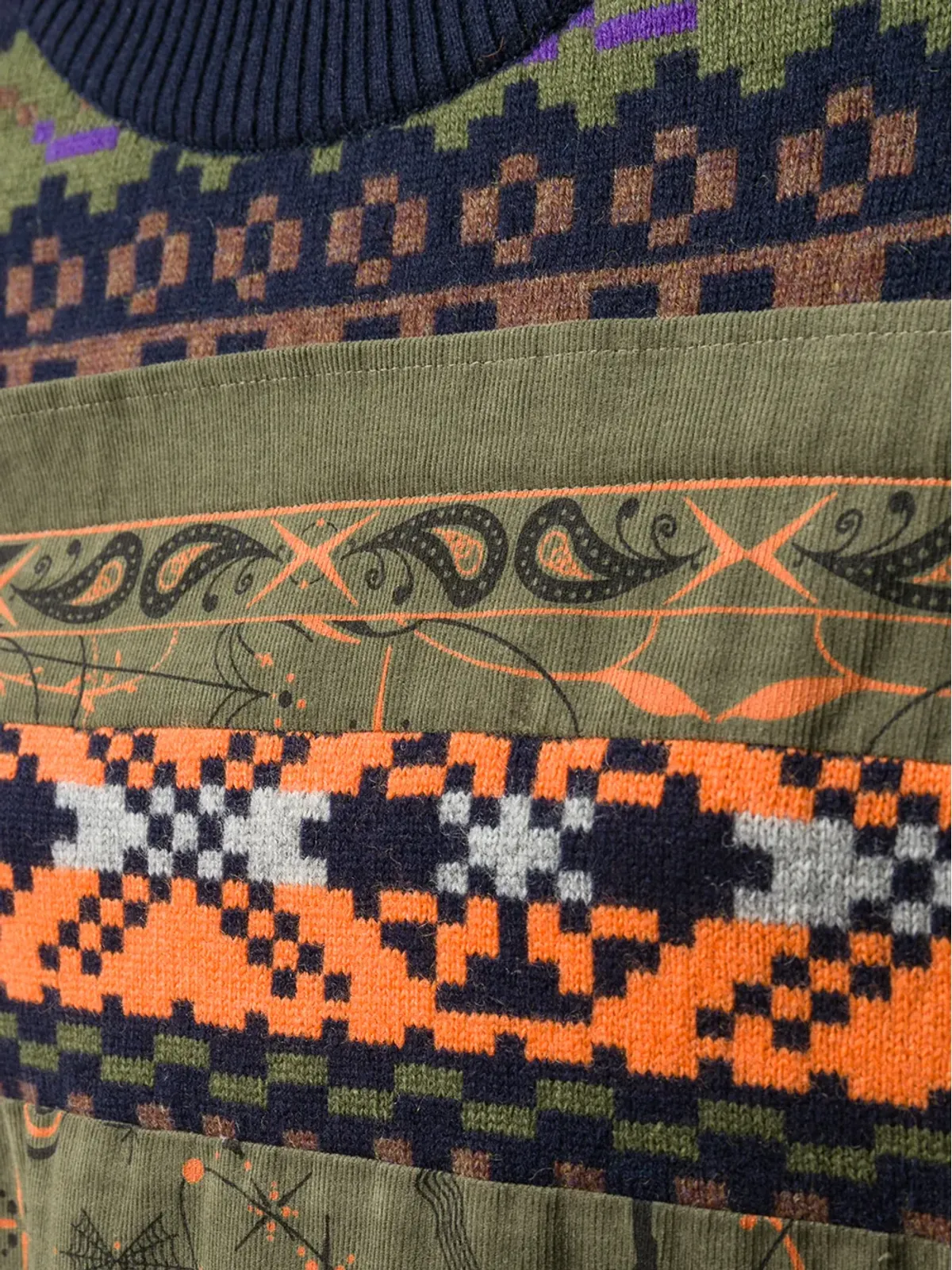 sacai 柄物ニットセーター - 画像5