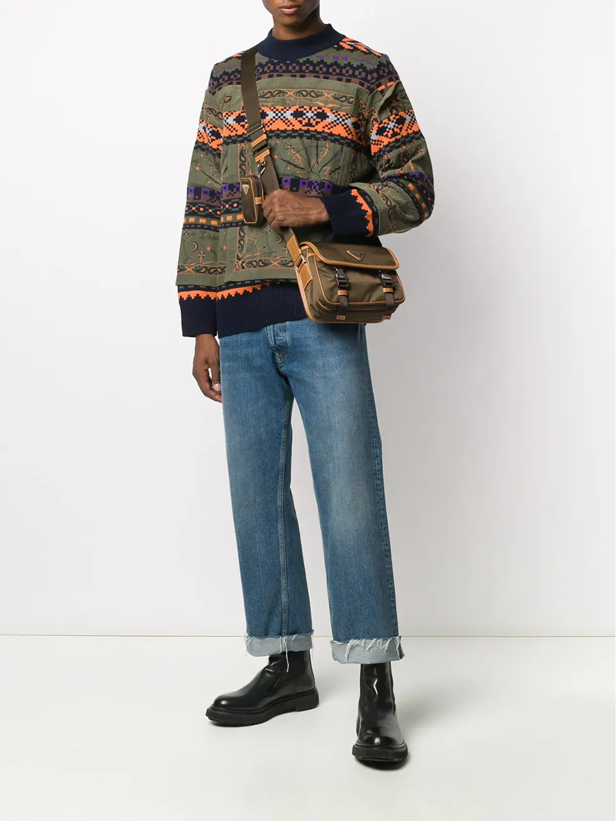 sacai 柄物ニットセーター - 画像2