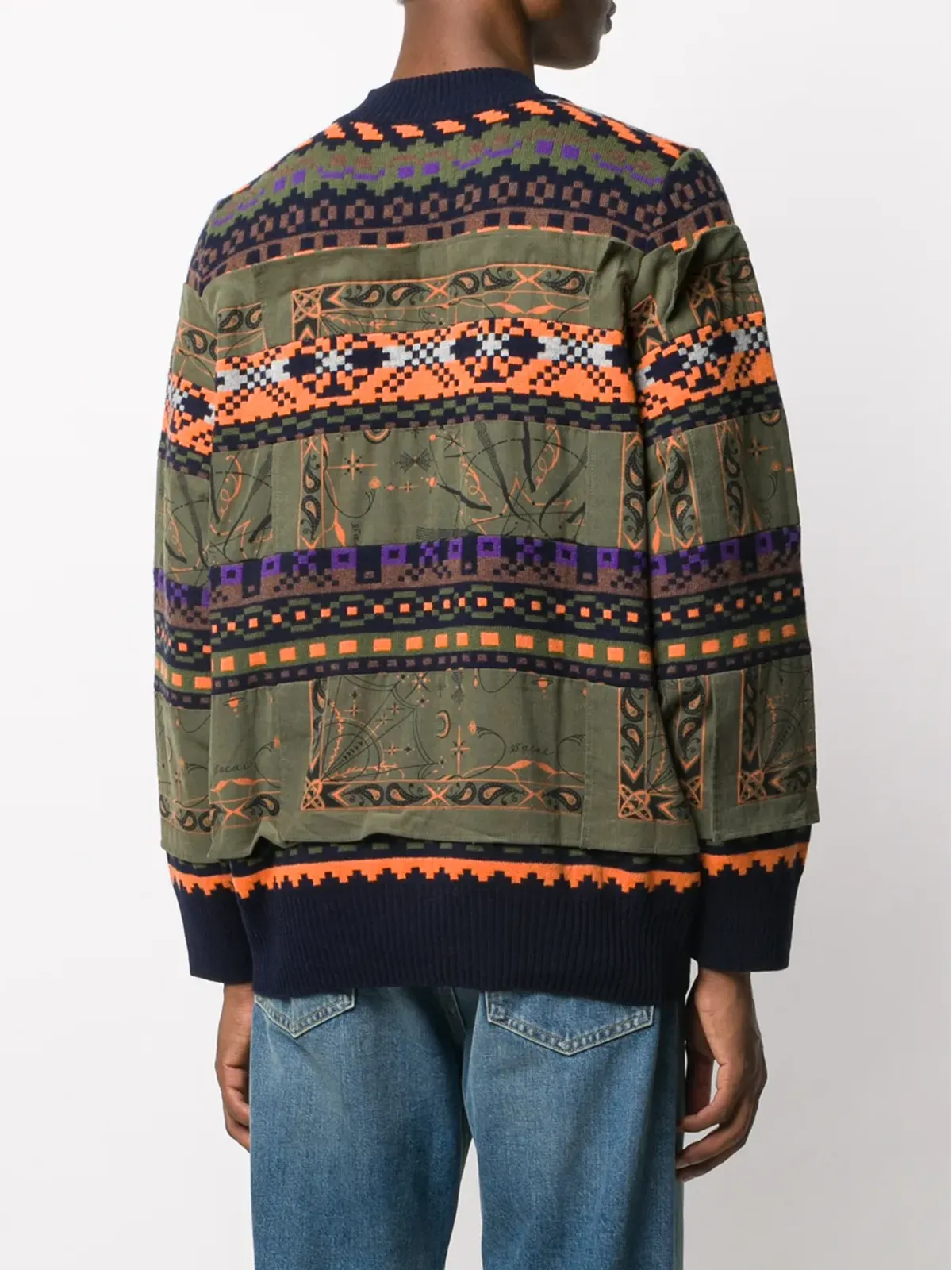 sacai 柄物ニットセーター - 画像4