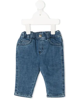 Emporio Armani Kids ミッドライズ・スリムジーンズ ブルー - サムネイル1