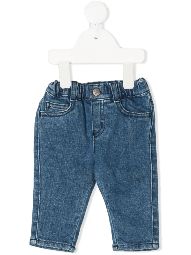 Emporio Armani Kids Emporio Armani Kids ミッドライズ・スリムジーンズ ブルーの商品画像