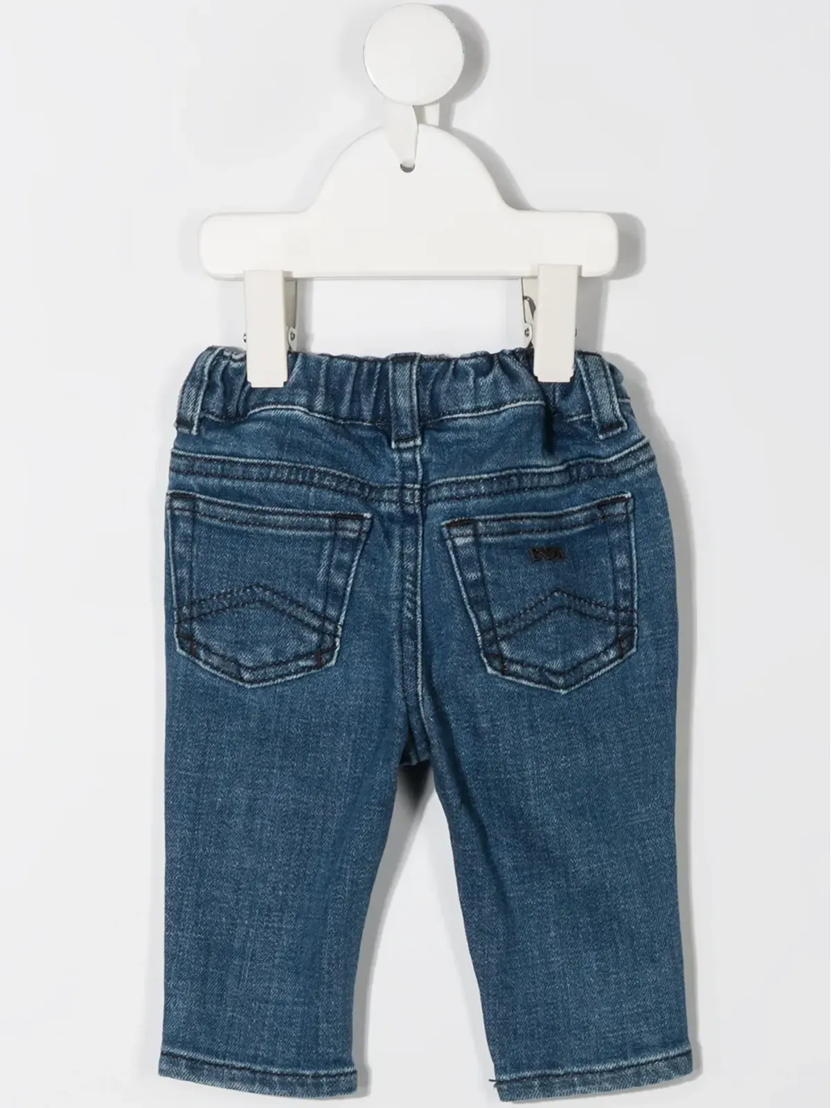 Emporio Armani Kids ミッドライズ・スリムジーンズ ブルー - 画像2