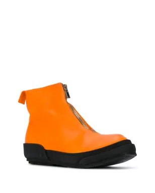 Guidi カラーブロック フロントジップ ブーツ - オレンジ - サムネイル2