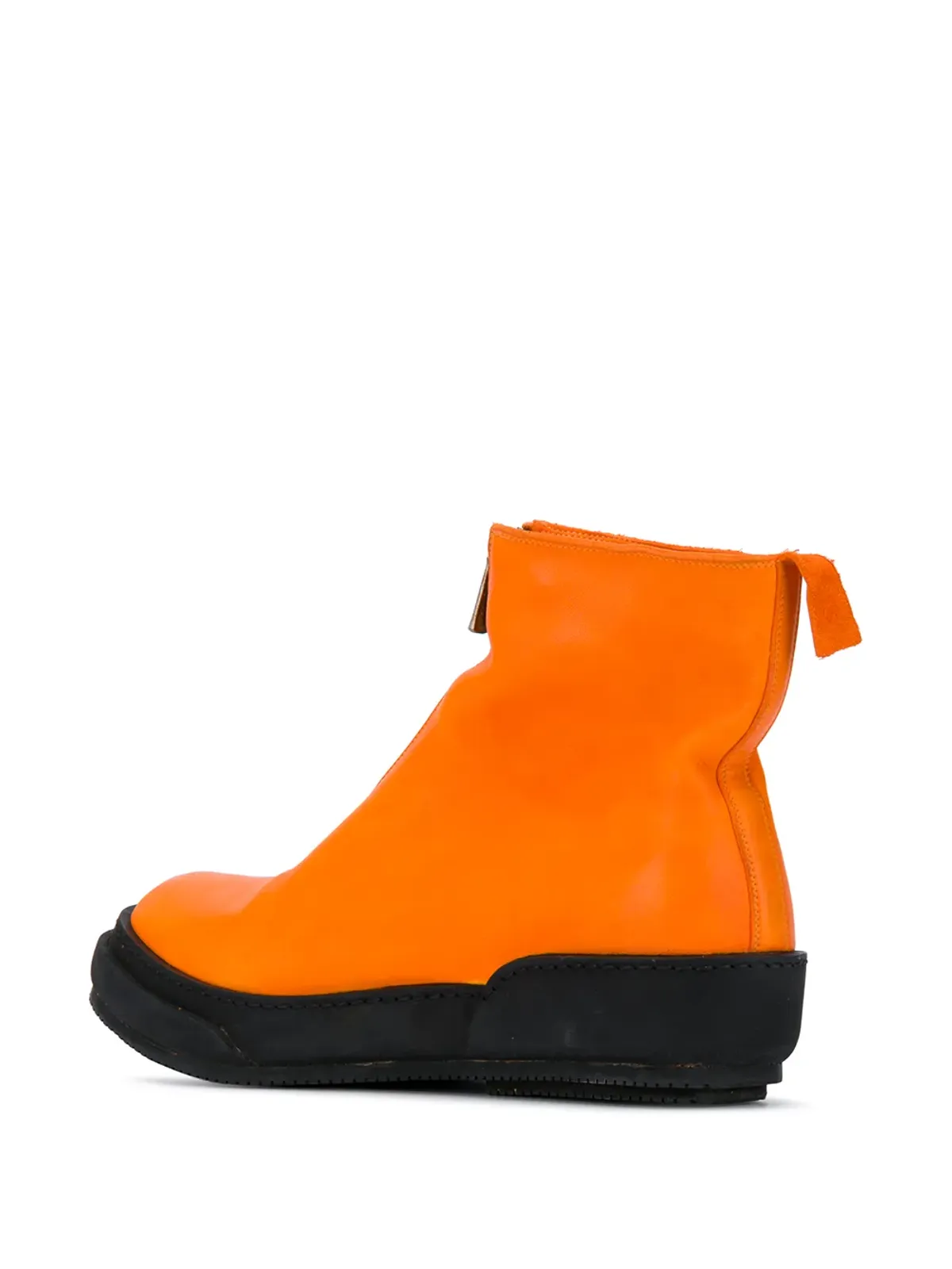 Guidi カラーブロック フロントジップ ブーツ - オレンジ - 画像3