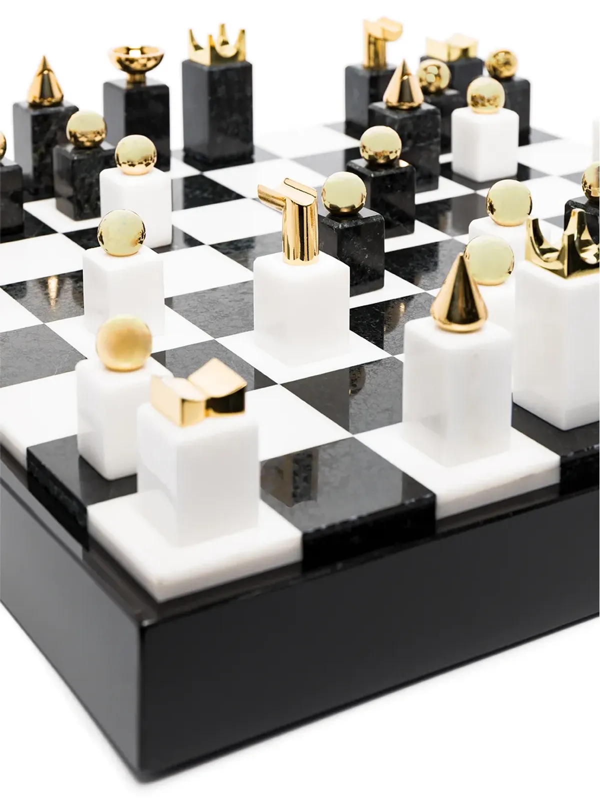 L'Objet 24K金の石チェスセット - ブラック - 画像3