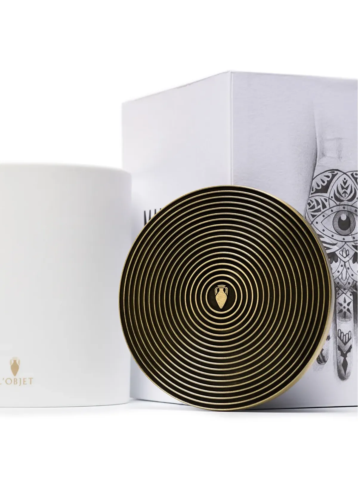 L'Objet No28 Mamounia トリプルウィックキャンドル 1kg - ホワイト - 画像2
