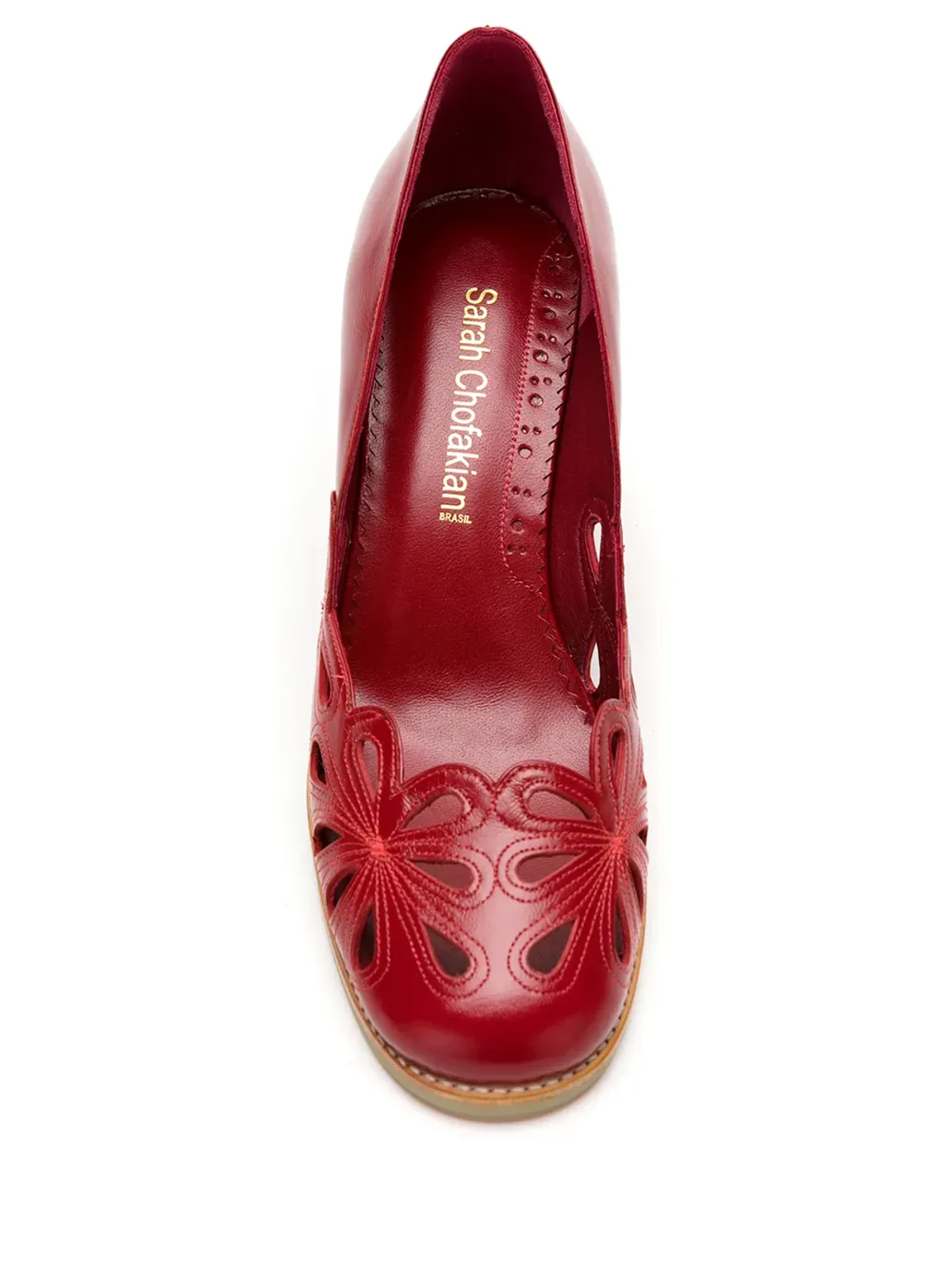 Sarah Chofakian レザー Belle Époque scarpin - レッド - 画像4