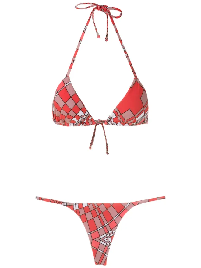 Amir Slama Amir Slama Geométrico triangle bikini setの商品画像