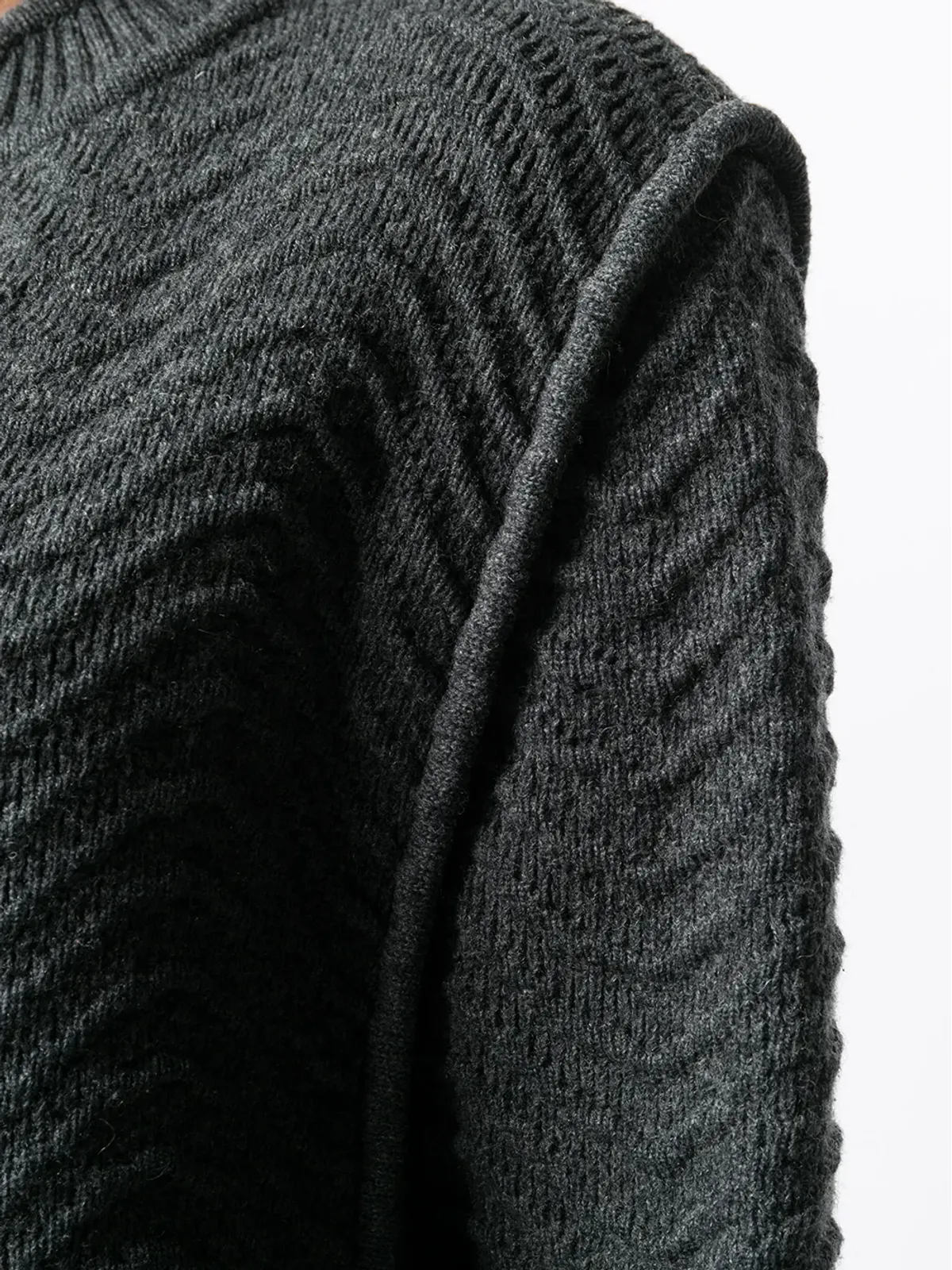 Issey Miyake Pre-Owned 1980s オープンフロントカーディガン - グレー - 画像5