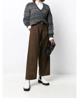 Issey Miyake Pre-Owned 1980年代 ジャカード Vネック ジャンパー - サムネイル2