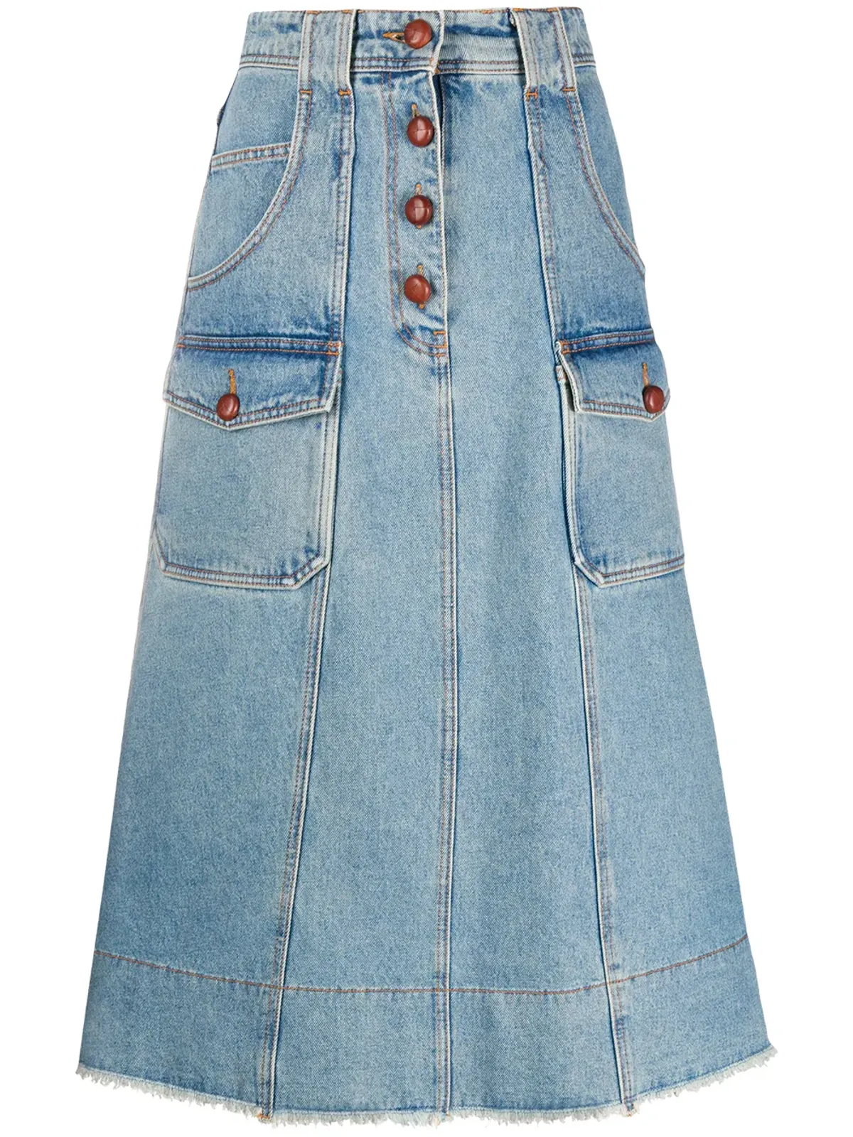 Philosophy Di Lorenzo Serafini Aラインデニムスカート ブルー - 画像1