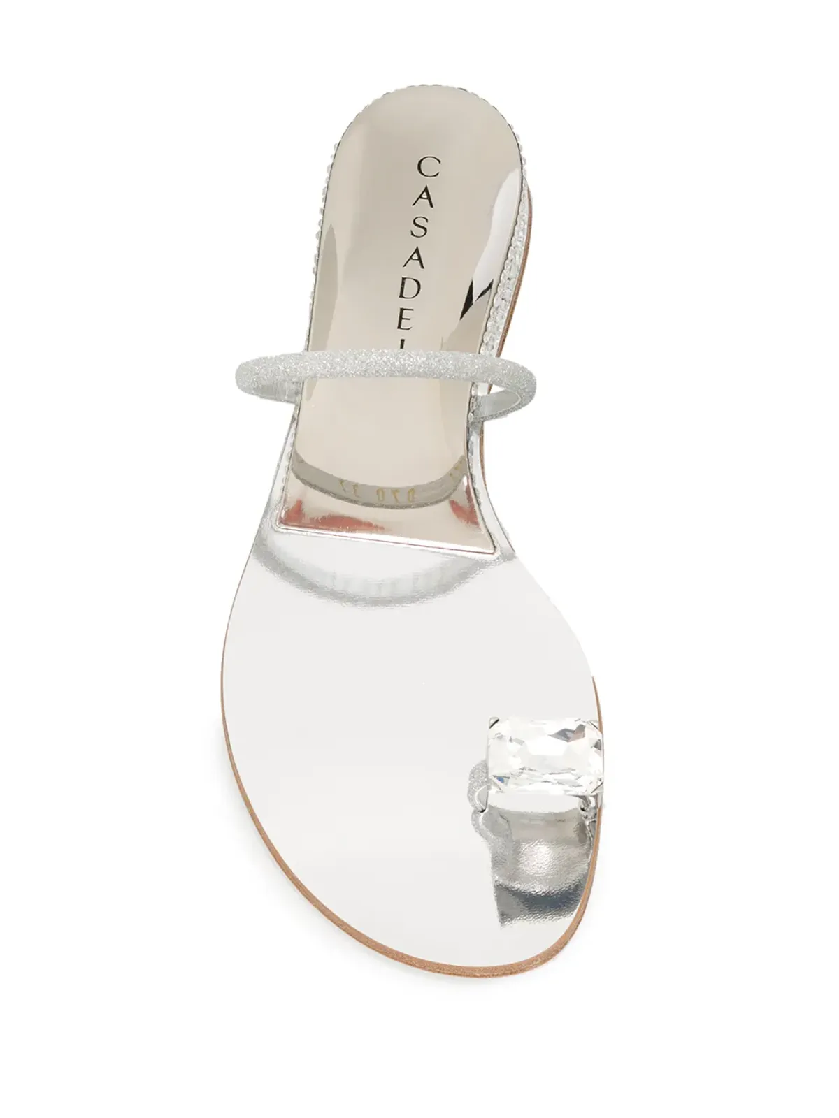Casadei クリスタル トゥストラップ サンダル - 画像4