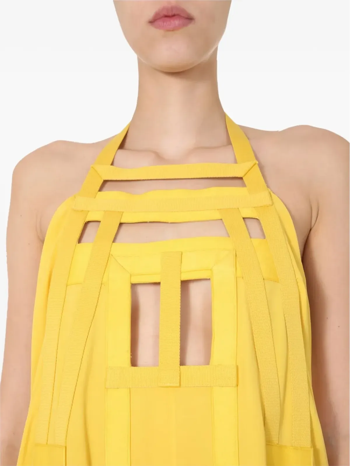 Rick Owens ノースリーブミニドレス - イエロー - 画像4