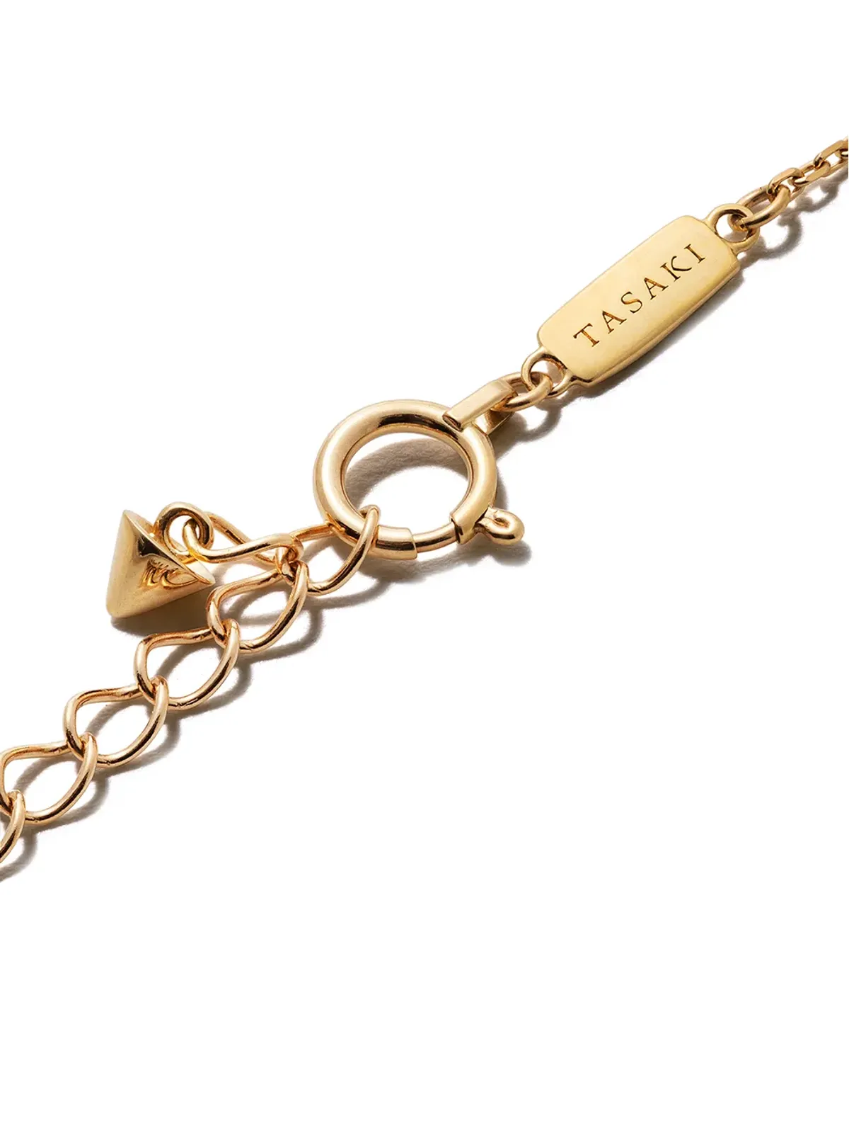 TASAKI 18K イエローゴールド コレクション Line Balance クロスペンダント アコヤパールとダイヤモンド ネックレス - 画像4
