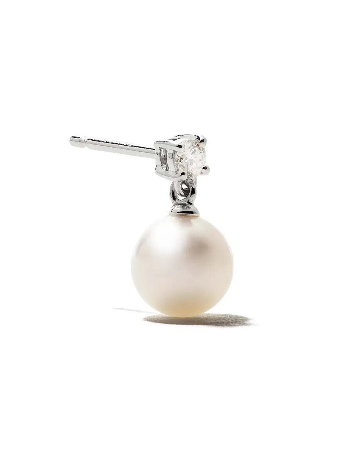 TASAKI 18Kホワイトゴールド アコヤ真珠とダイヤモンド ピアス - Silver - 画像3
