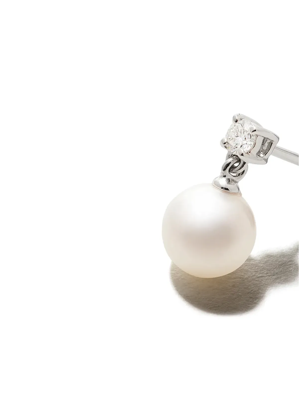 TASAKI 18Kホワイトゴールド アコヤ真珠とダイヤモンド ピアス - Silver - 画像4